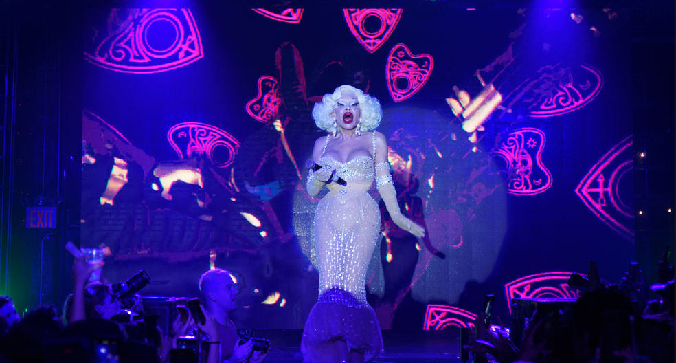 bushwig drag queen livevisuals new york VJ Amanda Lepore