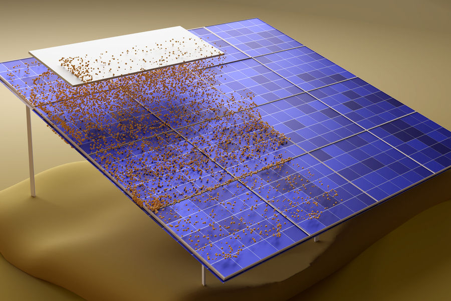 MIT waterless solar panels cleaning