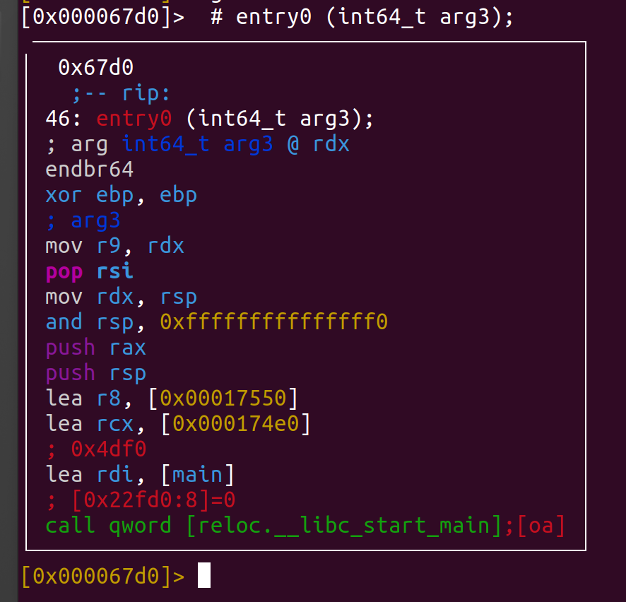 Basic Disassembly with Radare2