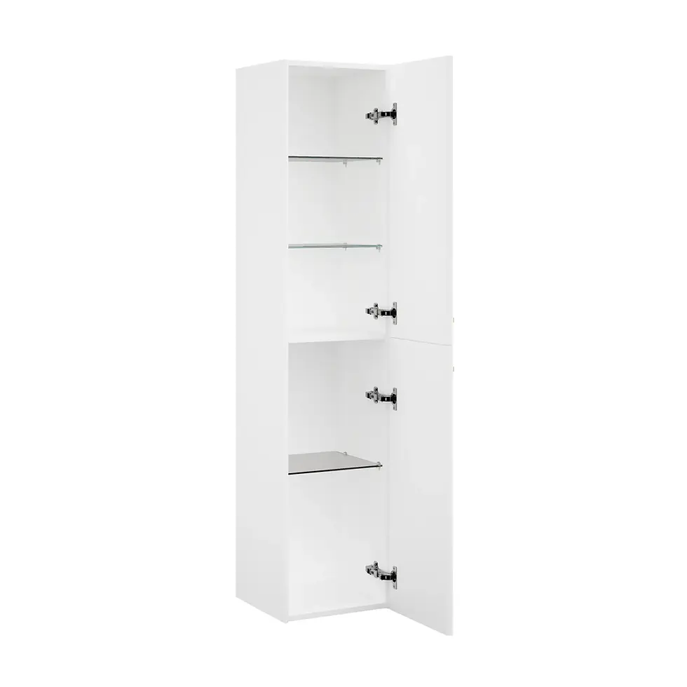 Thumbnail: Deccado Berwick 2 Door Wall Unit with Chrome Handles - Orchid White