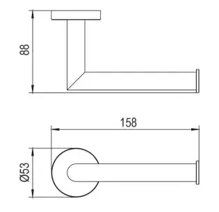 Thumbnail: Zenith Flair Toilet Roll Holder CHROME