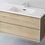 Thumbnail: Deco Cleo 600/800/1000mm Wall Hung Vanity Unit with Ceramic Basin - Oak