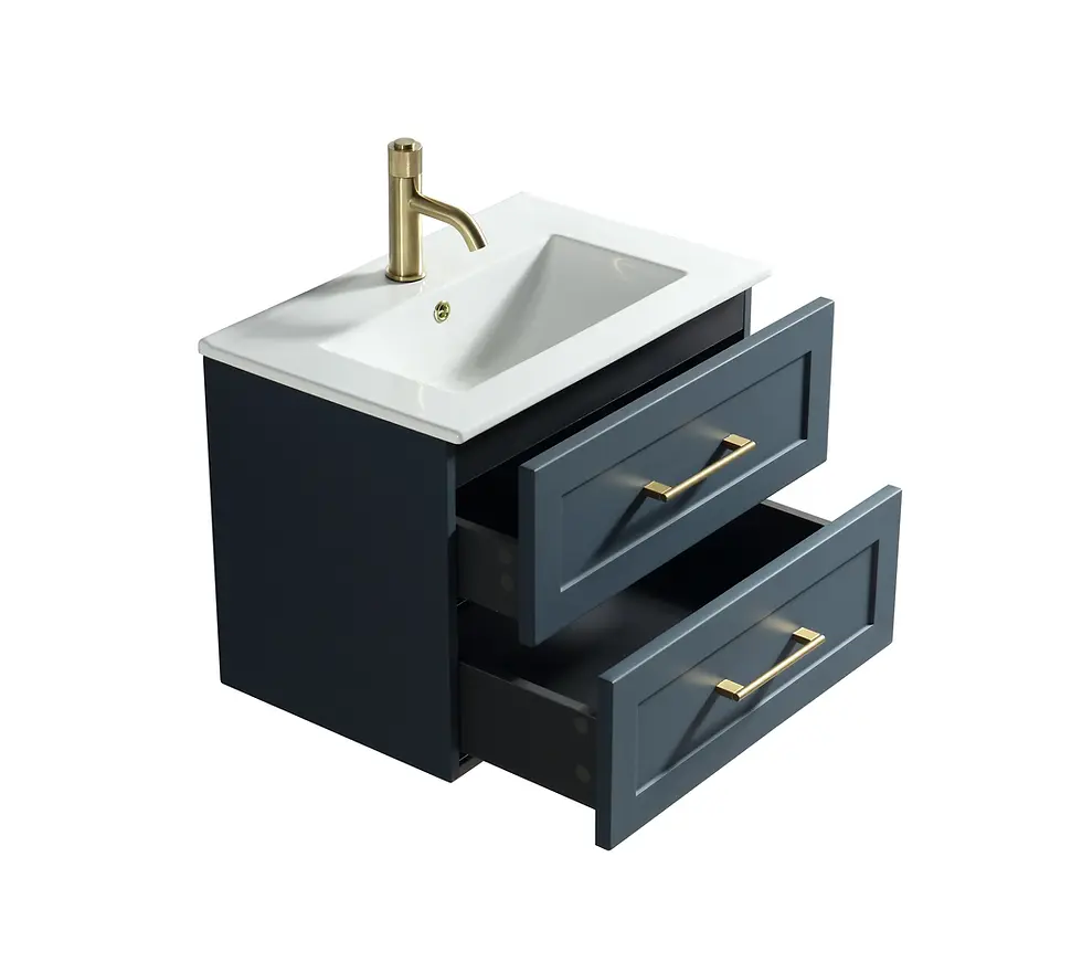 Thumbnail: Zest Classic 600mm Wall Hung Vanity Unit - Charcoal