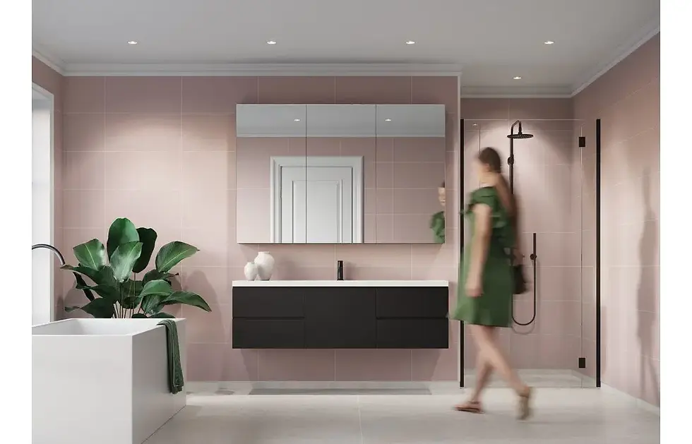 Thumbnail: Fibo Contemporary - Dusky Pink (Tile Effect)