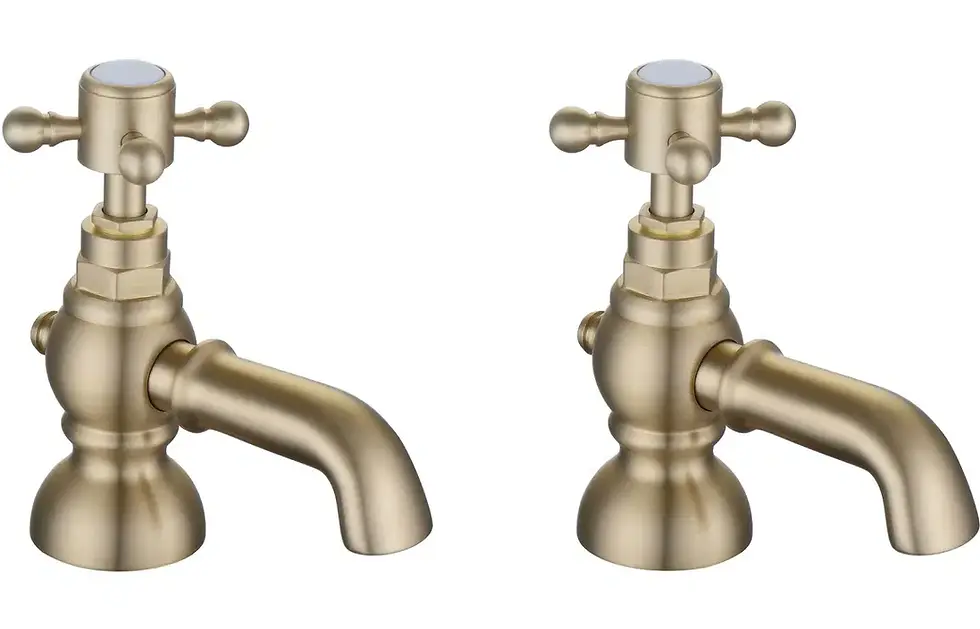 Thumbnail: Tucan Bath Pillar Taps - Brushed Brass