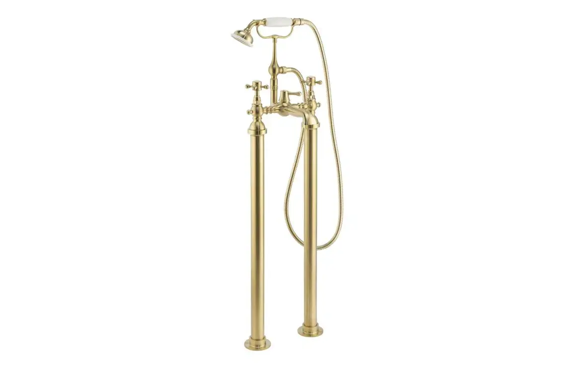 Abode Sentiment Bath Filler Tap & BSM Extension Legs - Brushed Brass