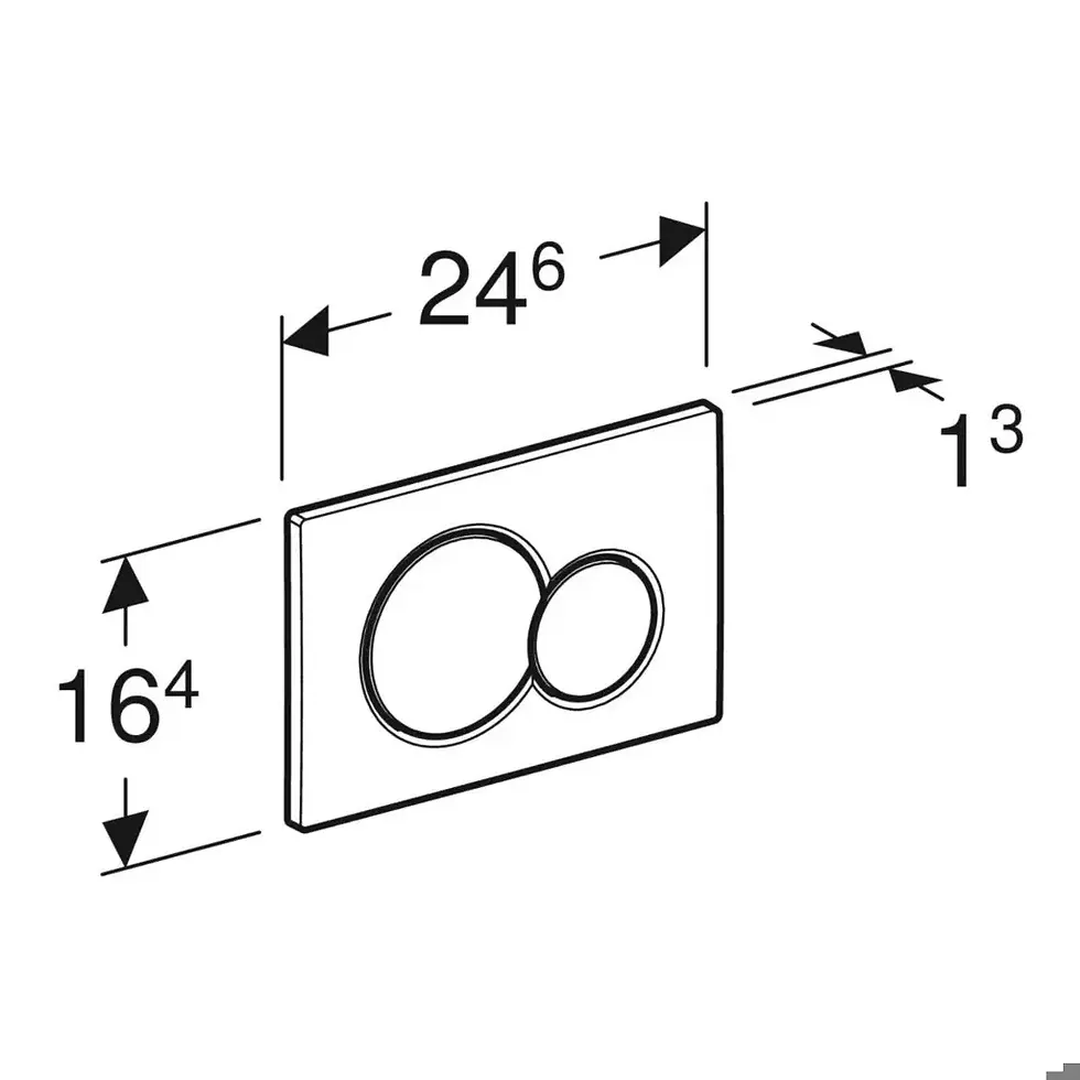 Thumbnail: Geberit Sigma01 Dual Flush Plate – Round Button Matt Chrome
