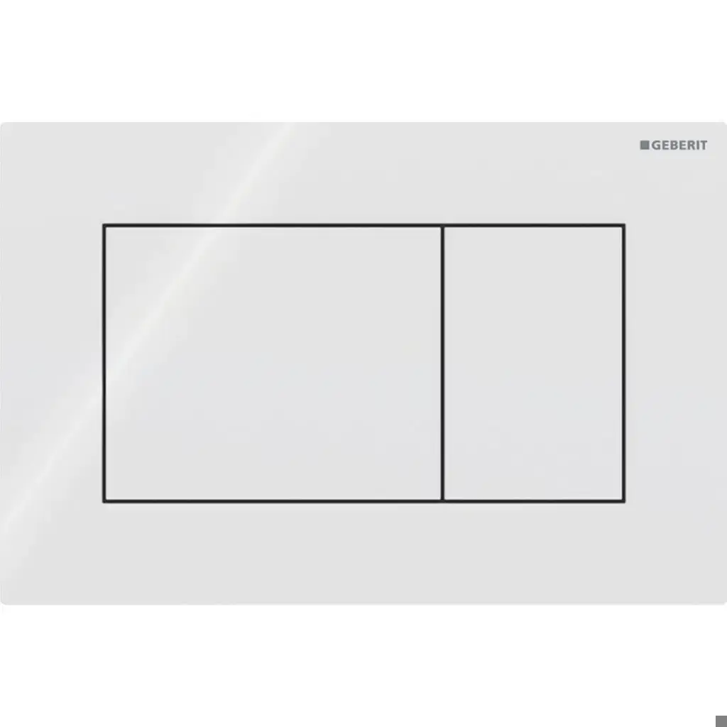 Geberit Sigma01 Square Dual Flush Plate – White