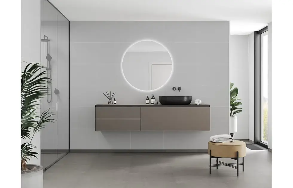 Thumbnail: Fibo Contemporary - Light Grey (Tile Effect)