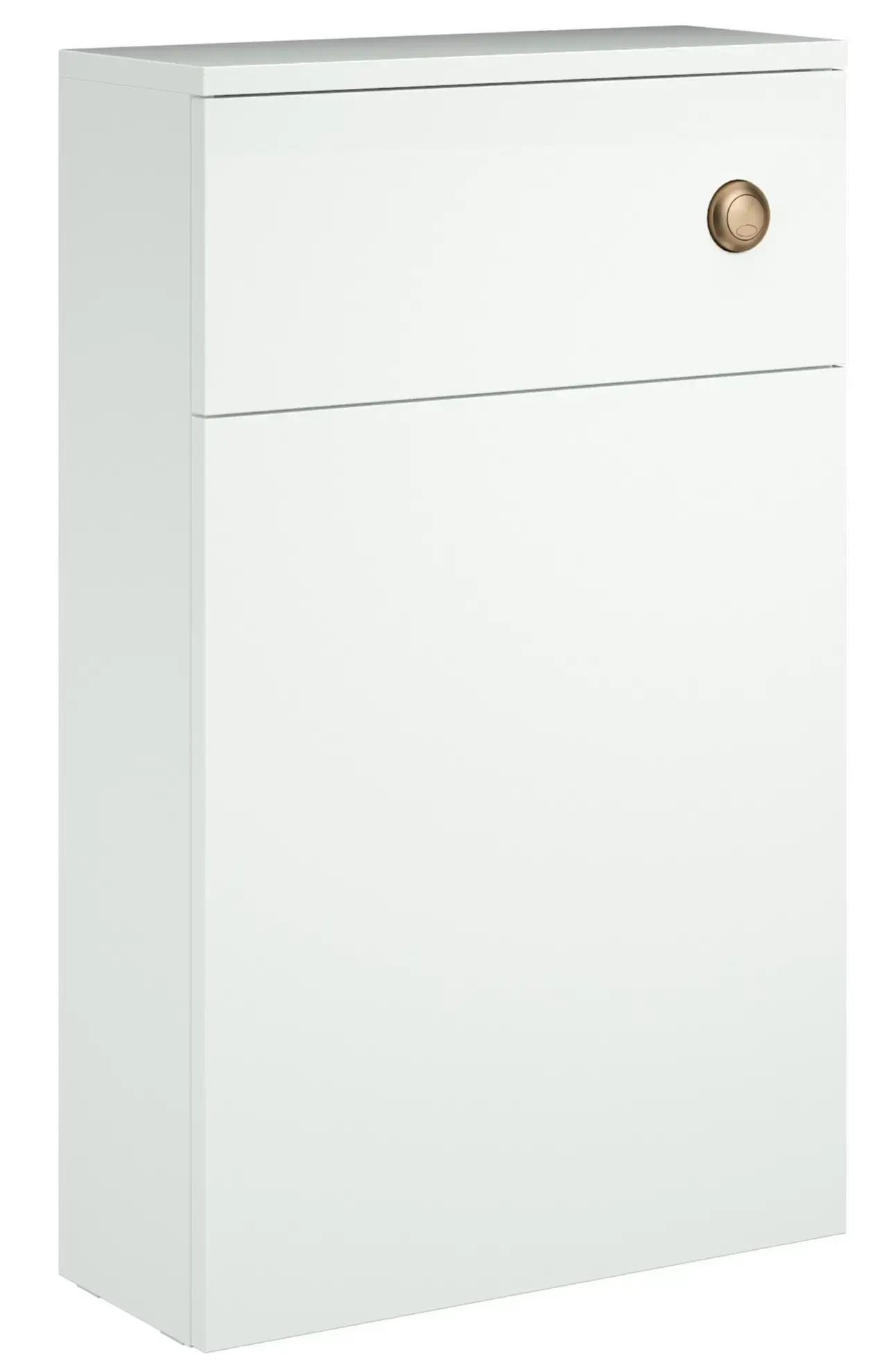 Deccado Vernas Toilet Unit 500mm with Cistern and Brass Flush Button - White