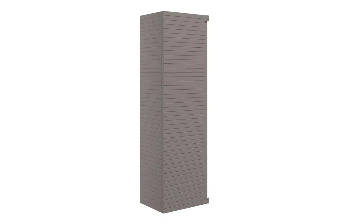 Amalfi 350mm 1 Door Wall Hung Tall Bathroom Storage Unit - Matt Taupe