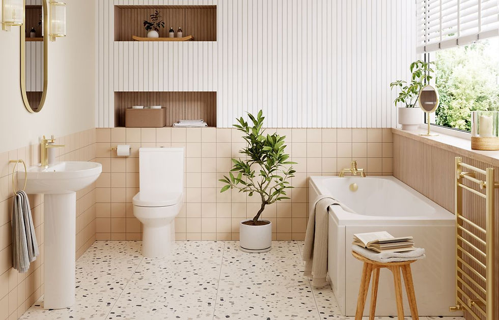 Thumbnail: London Rimless Close Coupled Open Back WC & Soft Close Seat
