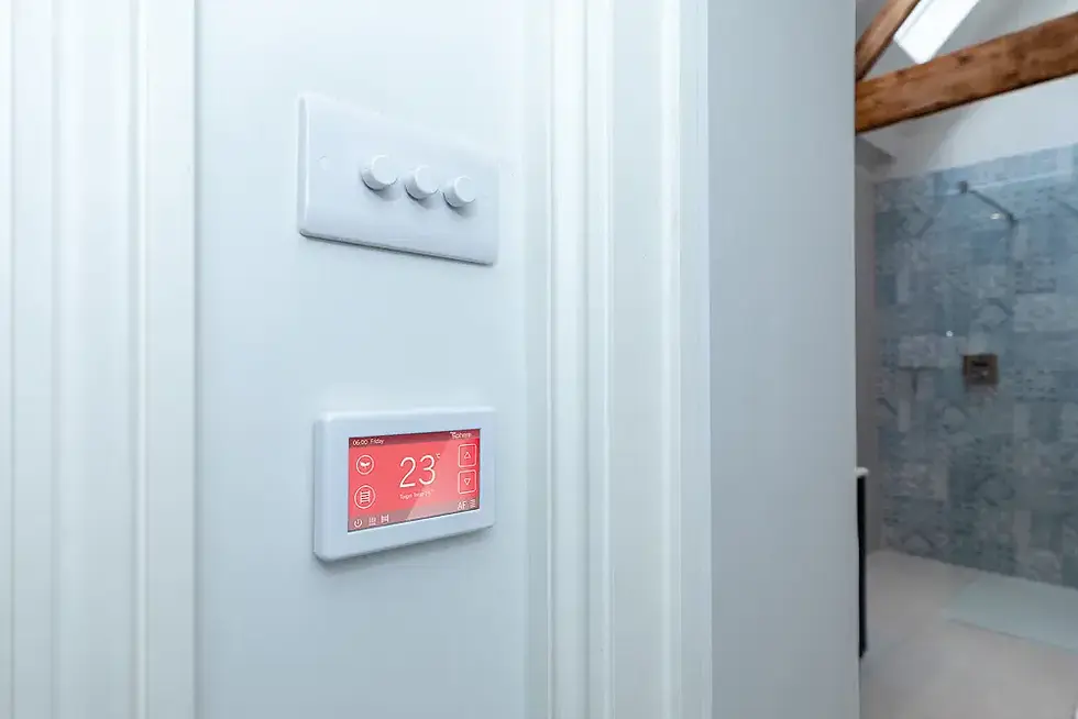 Thumbnail: ThermoSphere Dual Control Thermostat - White