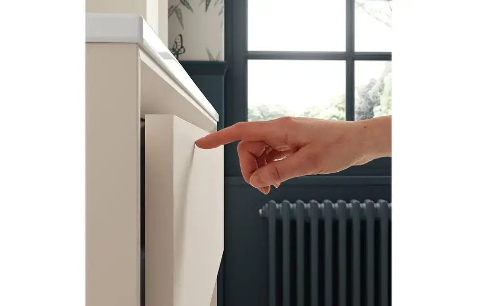 Thumbnail: Pulse 615mm Wall Hung 2 Drawer Basin Unit & Basin - Matt Cotton