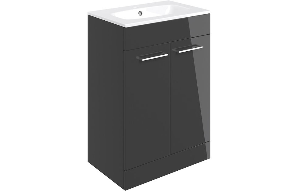 Thumbnail: Sadie Bathroom Suite with Dark Grey Vanity Unit