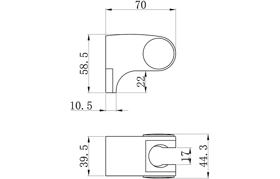 Thumbnail: Round Wall Bracket - Chrome