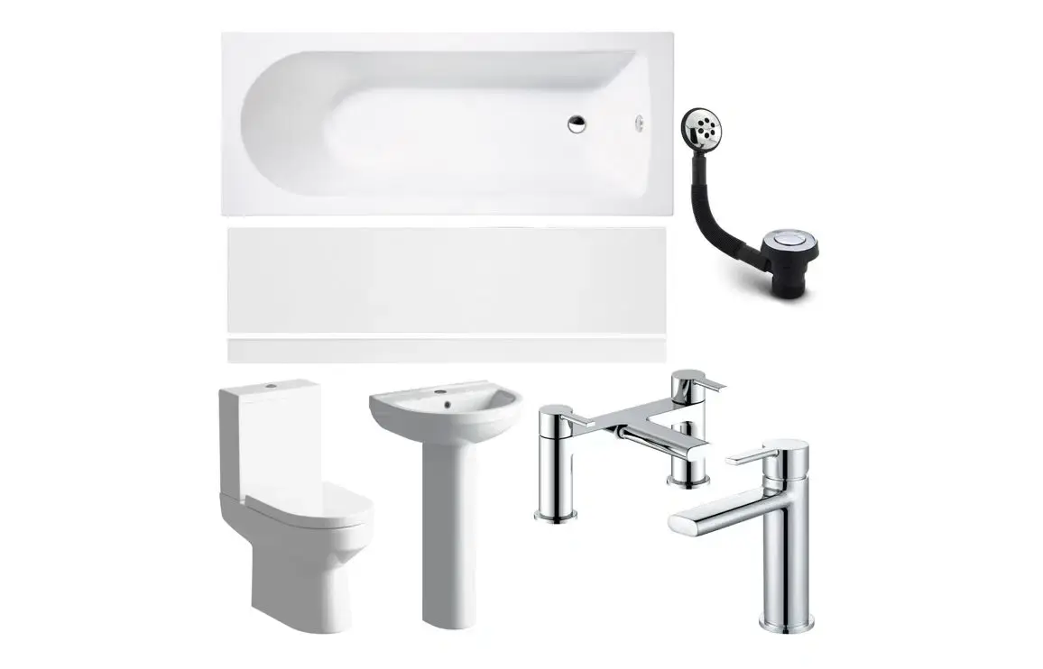 Lauren Bathroom Suite - Chrome