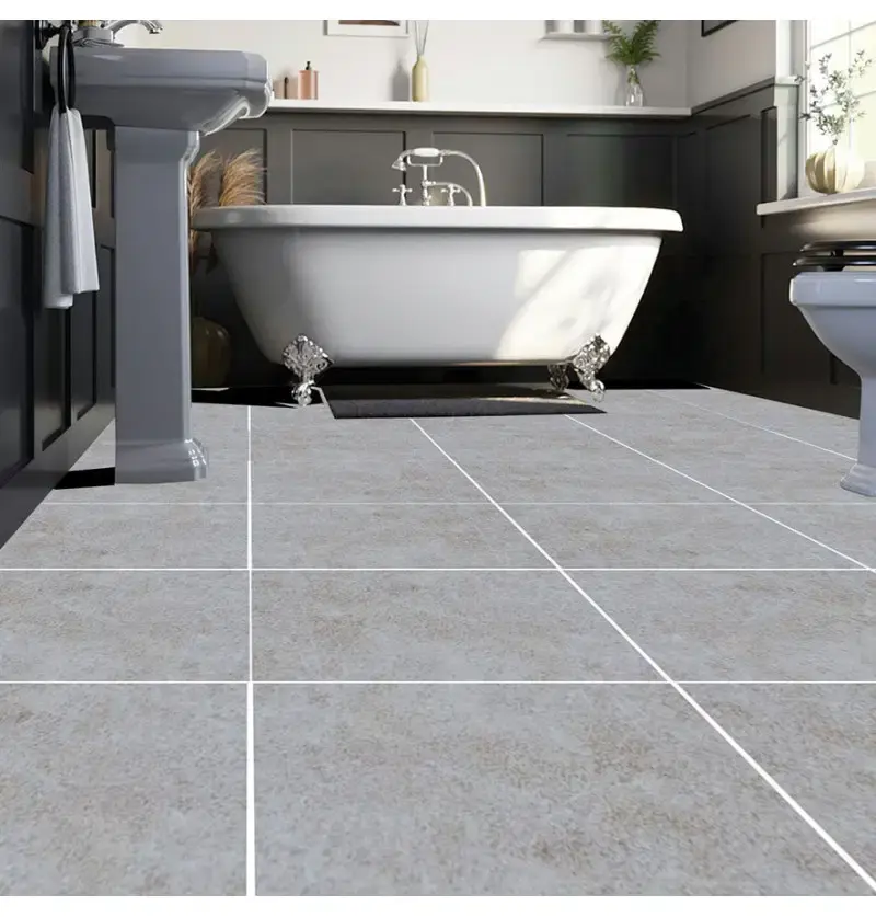 Thumbnail: DuraPanel Click Flooring - Tile Pattern Light Grey Stone