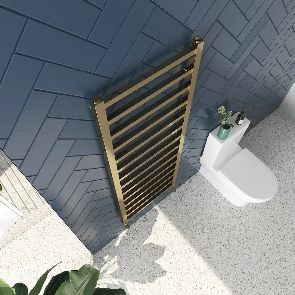 Thumbnail: In Trend Ryde Ladder Towel Rail Brushed Gold (14 Bars)