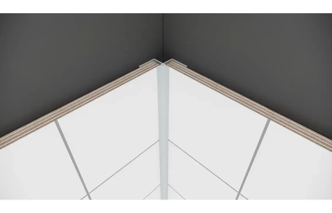Fibo Aluminium 135° Internal Profile 2.4m