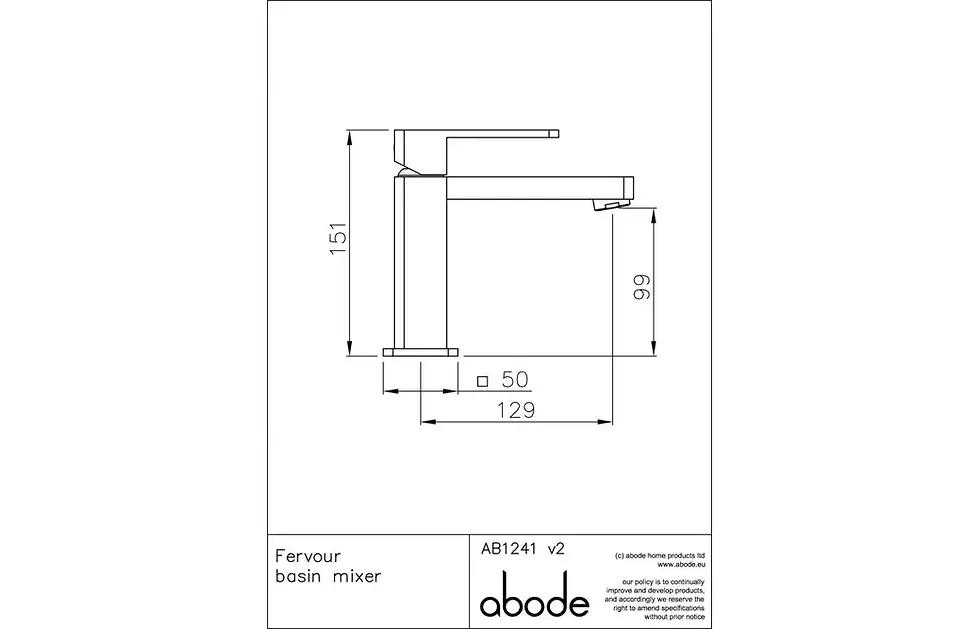 Thumbnail: Abode Fervour Basin Mixer Tap - Chrome