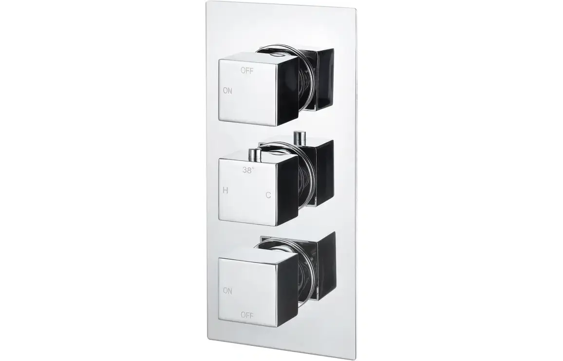 Carrie Thermostatic Two Outlet Triple Concealed Shower Valve