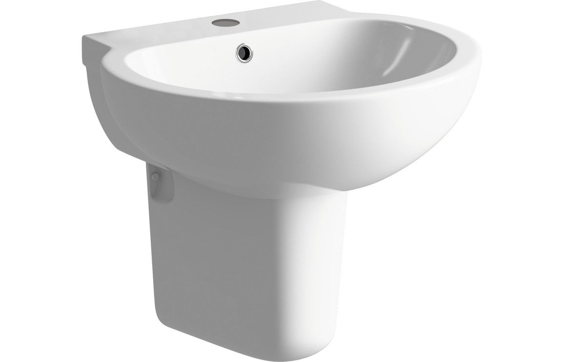 Madrid 535x490mm 1TH Basin & Semi Pedestal