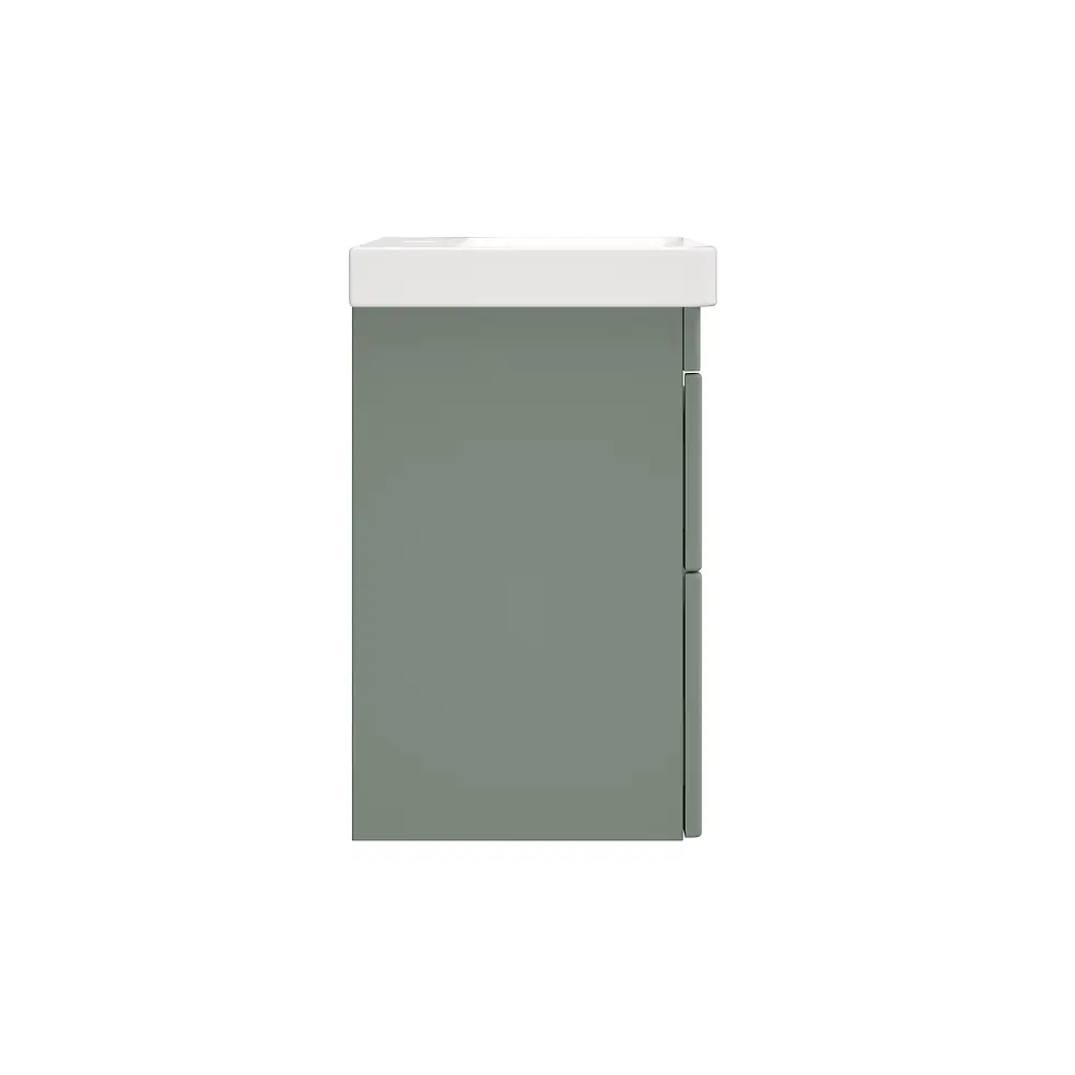 Thumbnail: Deccado Bromont 2 Drawer Vanity Unit 550mm with Ceramic Basin - Verdant Green