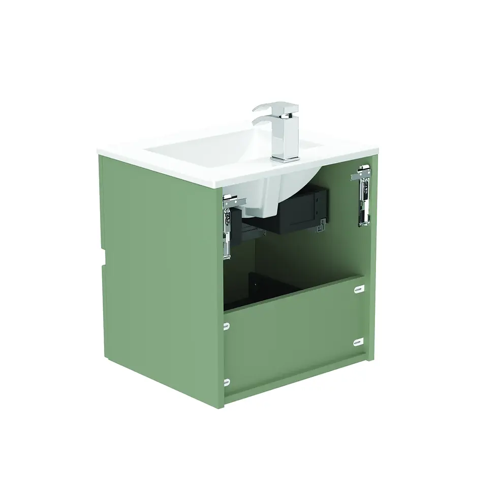 Thumbnail: Serenity 500mm Wall Hung Vanity Unit - 2 Drawer - Sage