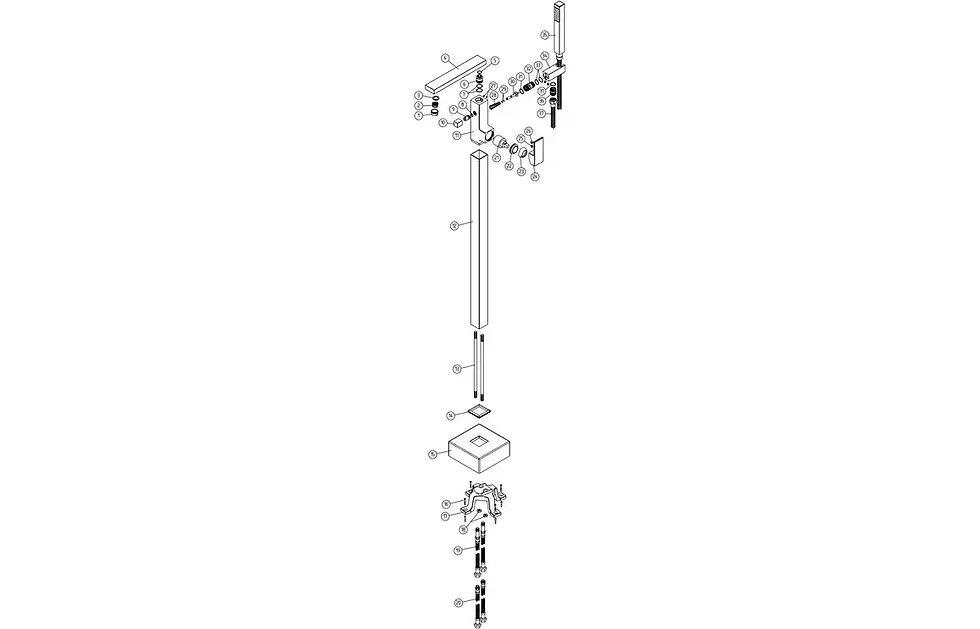 Thumbnail: Zen Floor Standing Bath/Shower Mixer Tap - Chrome