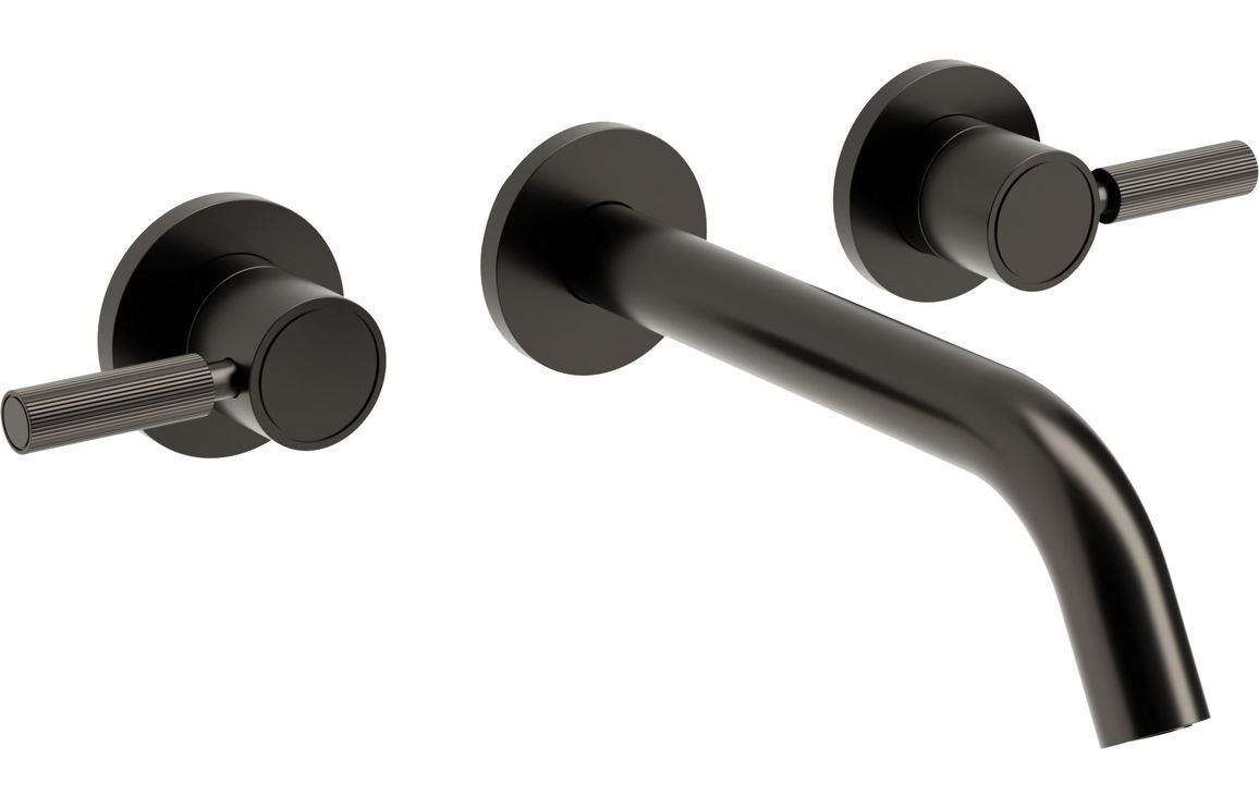 Abode Refine Wall Basin/Bath Mixer - Gunmetal