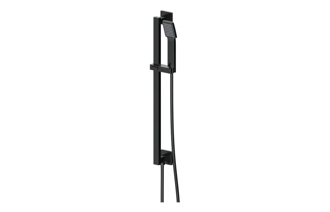 Cora Square Riser Rail Kit w/Elbow & Handset - Matt Black