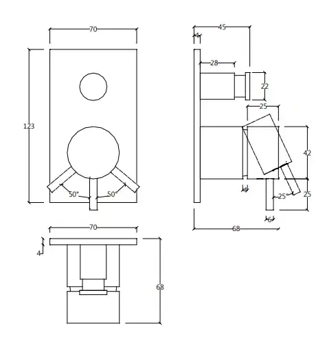 Thumbnail: Zenith Font MANUAL VALVE 2 OUTLET Matt Black