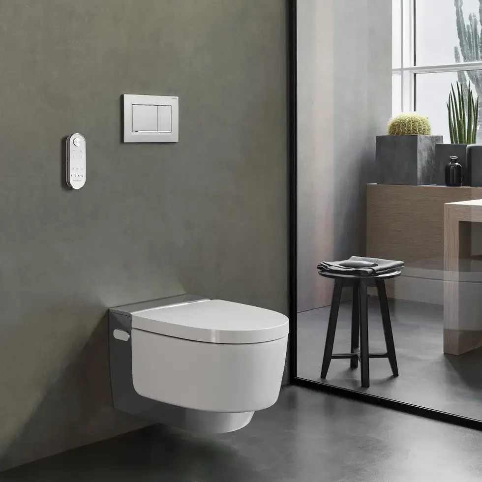 Thumbnail: Geberit Sigma20 Square Dual Flush Plate – Matt Chrome with Gloss Chrome Detail