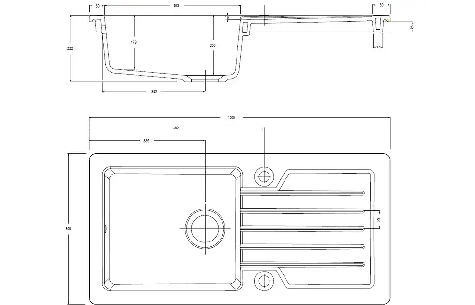 Thumbnail: Prima 1B 1D Reversible Inset Ceramic Kitchen Sink - White