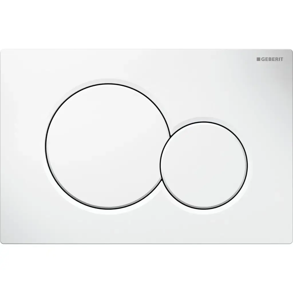 Geberit Sigma01 Dual Flush Plate – Round Button White