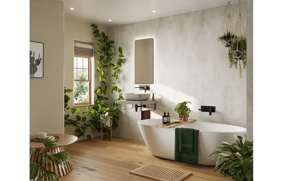 Thumbnail: Abode Aquip Wall Mounted Basin / Bath Mixer - Matt Black