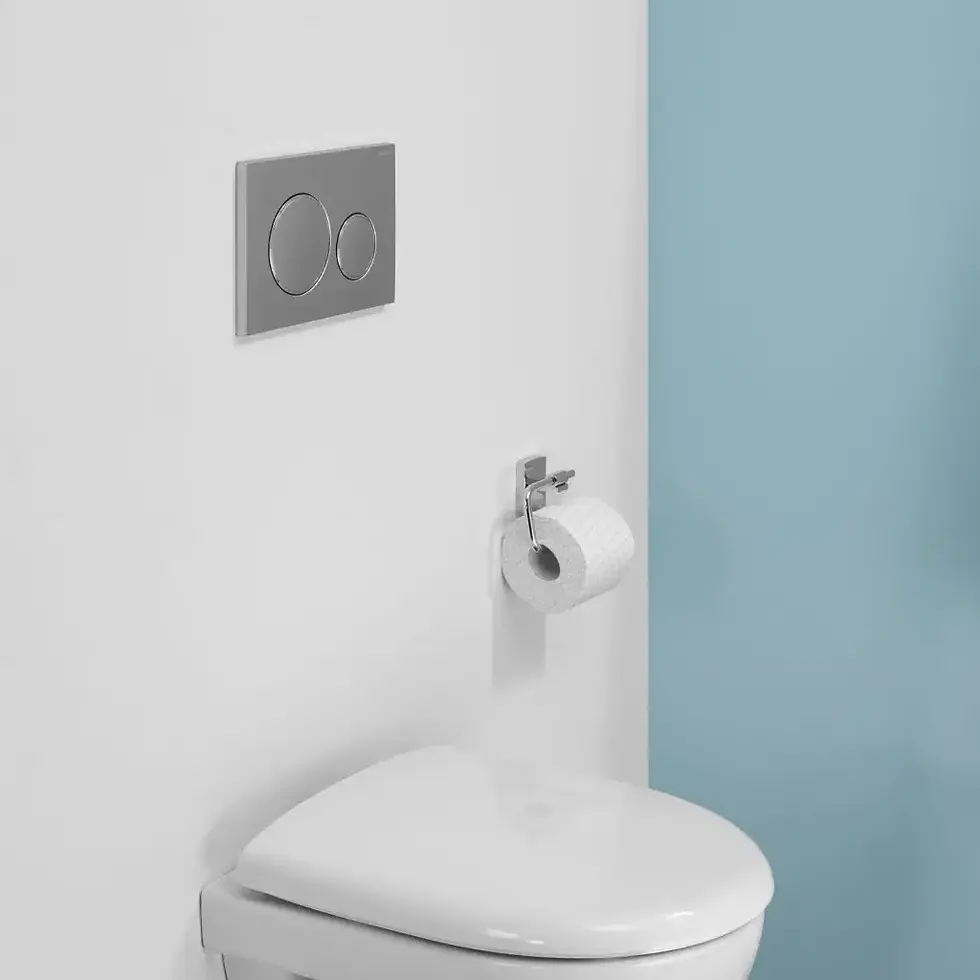 Thumbnail: Geberit Sigma20 Round Dual Flush Plate – Matt Chrome with Gloss Chrome Detail
