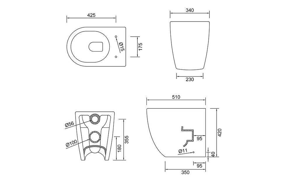 Thumbnail: Capri Swirlux™ Short Projection Back To Wall WC & Soft Close Seat
