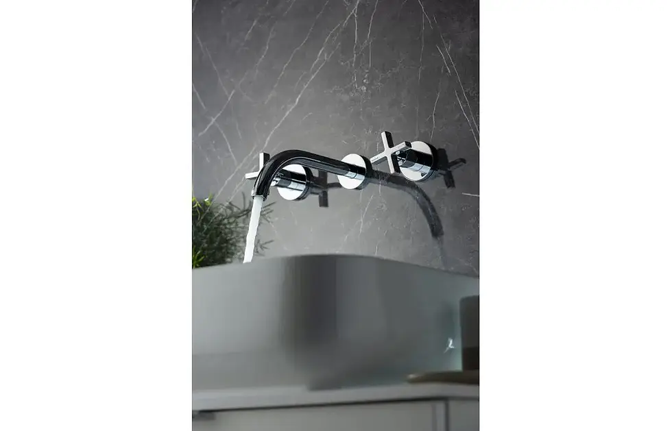 Thumbnail: Abode Serenitie Wall Mounted Basin/Bath Mixer Tap - Chrome