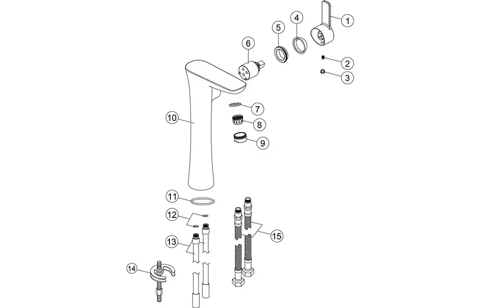 Thumbnail: Aspen Tall Basin Mixer - Chrome