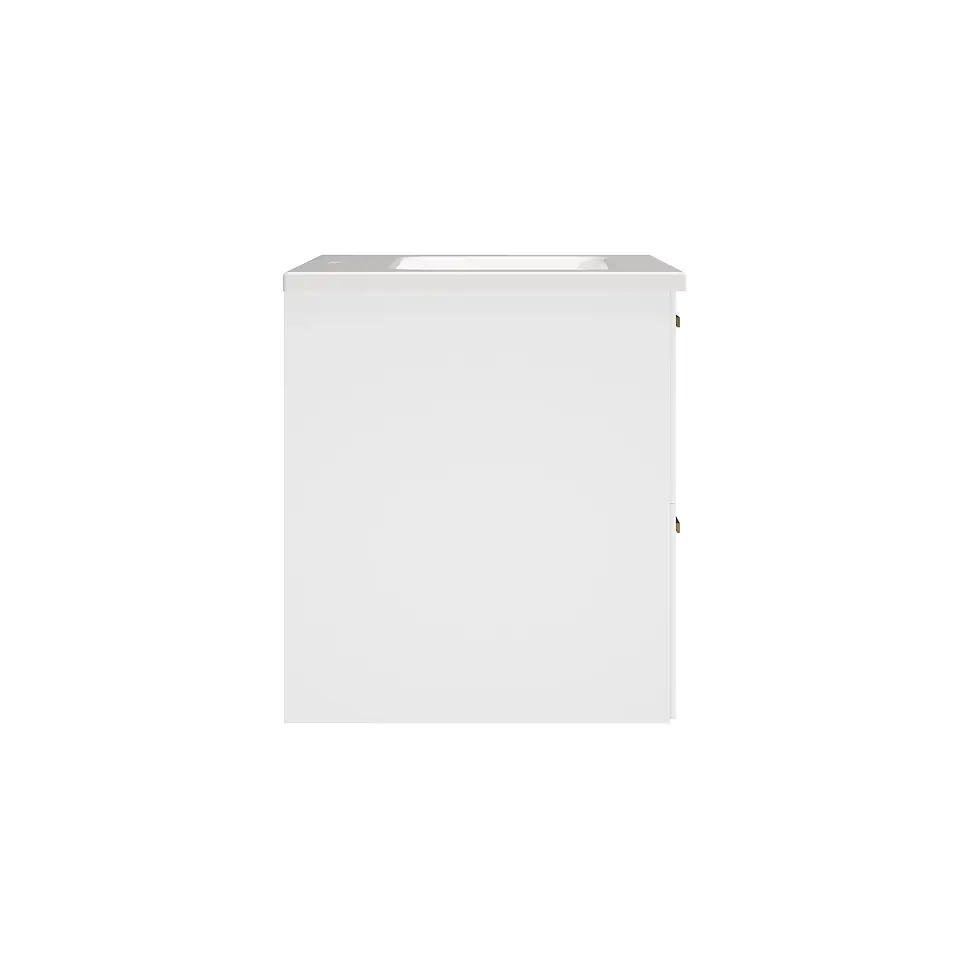 Thumbnail: Deccado Berwick 2 Drawer Vanity Unit 600mm & Ceramic Basin and Handles - White