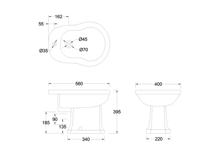 Thumbnail: Burlington Bidet - Floor Standing