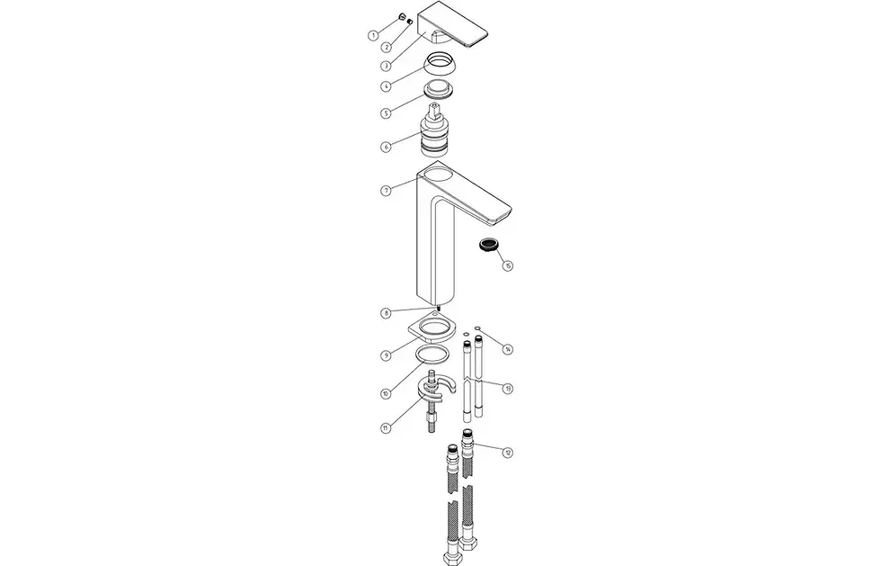 Thumbnail: Burnie Tall Basin Mixer - Chrome