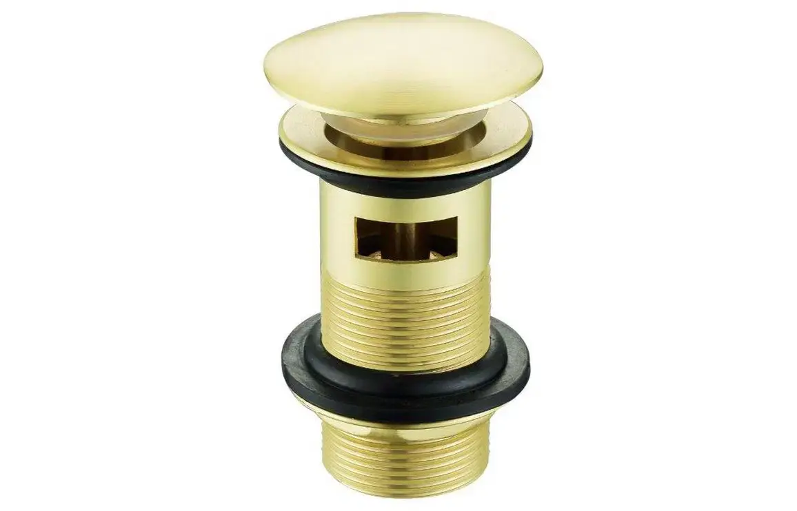 Basin Click Waste - Slotted (Brushed Brass)