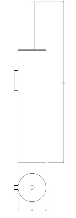 Thumbnail: Zenith Flair Toilet Brush Holder Wall Mounted MATT BLACK