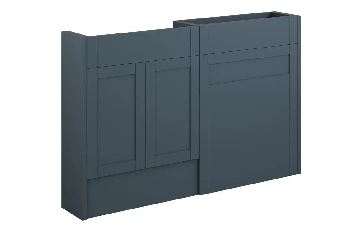 Axel 1236mm Slim Basin 2 & WC Unit Pack - Matt Arley Blue (LH)