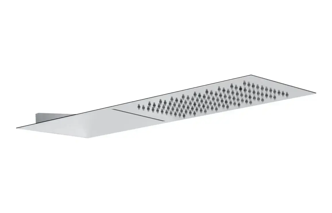 Abode Storm Slimline 3mm Wall Mounted Waterfall Showerhead - St/Steel