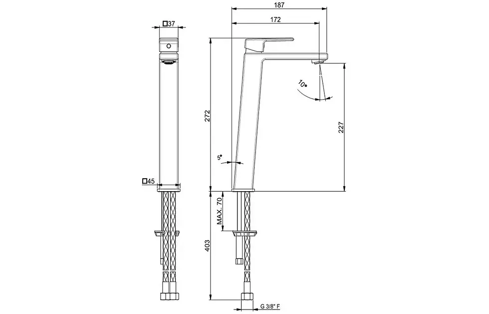 Thumbnail: Vema Lys Tall Basin Mixer Tap - Chrome