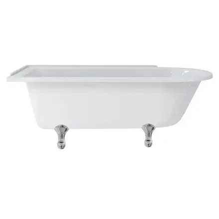 Thumbnail: Burlington Hampton 170cm Left Handed Showering Bath with Standard Feet